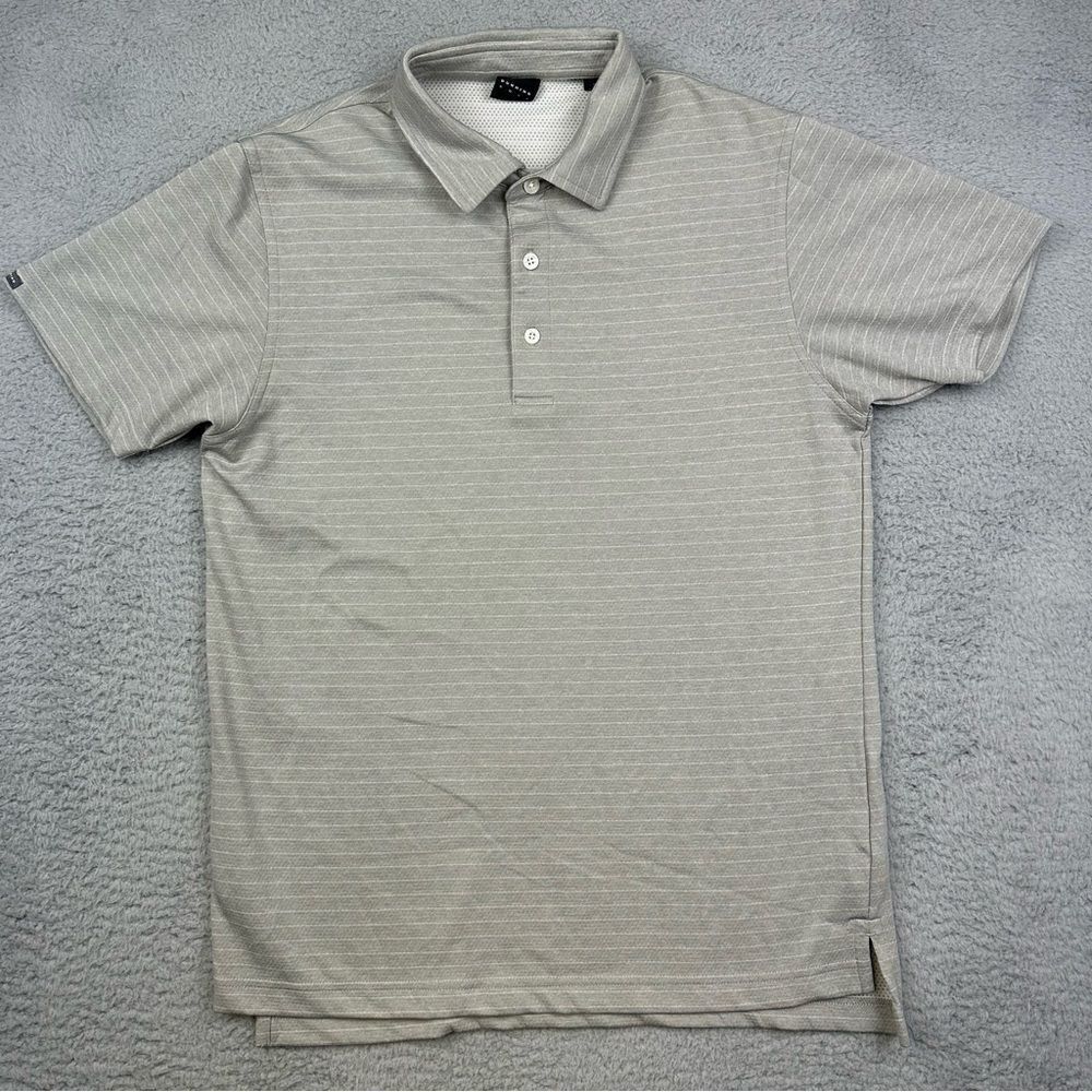 Dunning Golf Shirt Mens XL Polo Stretch Striped Casual Activewear Summer Outdoor